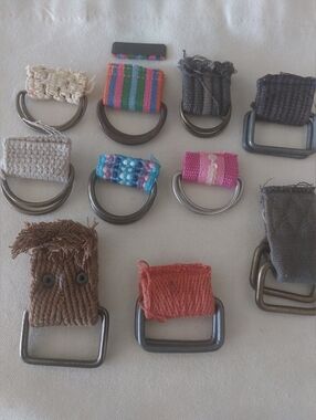 Double Ring Belt Metal Buckle Notions, Lot of 10 Sets